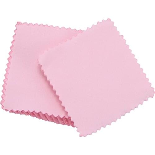 50 Pack Jewelry Cleaning Cloth,Jewelry Polishing Cloth For Sterling Silver Gold Platinum Pink
