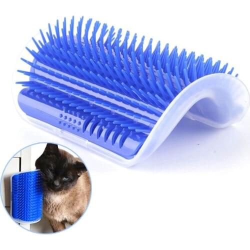 Cat Supplies Corner Pet Brush Comb Play Cat Toy Plastic Scratch Bristles Arch Massager Self Grooming Cat Scratcher Pet Products