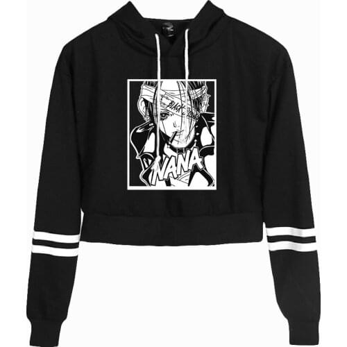 Manga comics Tv NANA Coats Lumber Navel Hoodies Women Anime Sweatshirt Harajuku New Arrival Pullover Crop Sweatshirt