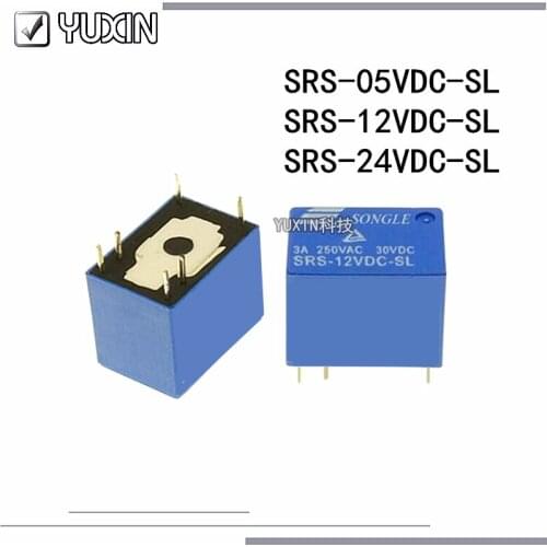 10PCS/LOT 100%Original&New Relay SRS-05VDC-SL SRS-12VDC-SL SRS-24VDC-SL SRS 24VDC SL SRS-5VDC-S 6PINS 3A 5V 12V 24V