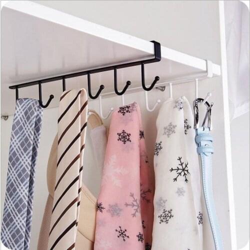 2/4Pcs Kitchen Iron Storage Rack Multi-functional Cupboard Hanging Hook Shelf Bathroom Organizer Holder For Towel Cup Holder