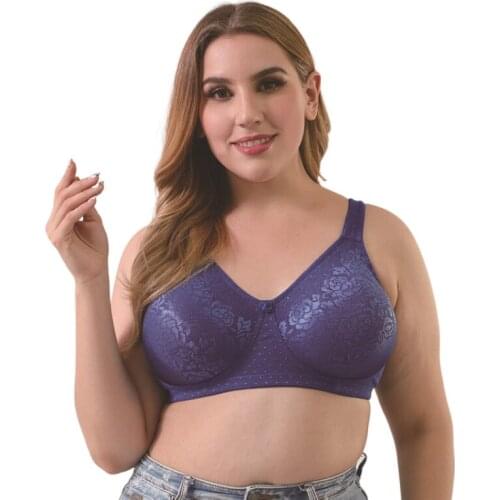 2021 Women Non-padded Minimizer Bra Full Coverage bh 100G 105D 105E 105F 115F Cup Smooth Underwire Jacquard Plus Size Brassiere