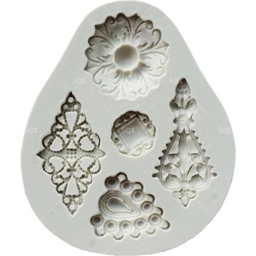3D RetroJewelry Diamond Shaped Silicone Fondant Mould Cake Decorating Baking Tools Kitchen Accessories SQ15183