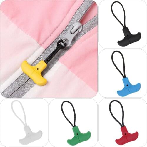 5Pcs T Shape Zipper Colorful Puller Replacement Clothing Zip Fixer Travel Bag Suitcase Backpack Zipper Practical Tent Fixer