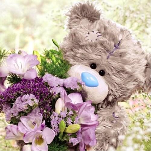 Dispaint Full Square/Round Drill 5D DIY Diamond Painting "Cartoon bear" Embroidery Cross Stitch 3D Home Decor A10238