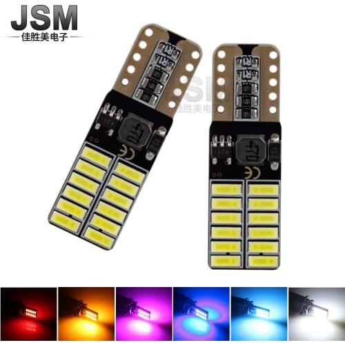 Car Led Decoding T10 4014 24smd High Brightness Constant Current Decoding Width Lamp License Plate Lamp Clearance Sale Items