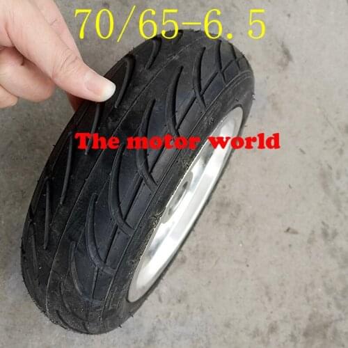 Free Shipping Good Quality 10 Inch Scooter Wheel 70/65-6.5 Tubeless Wheel Tire with Alloy Rim for Electric Scooter Accessory