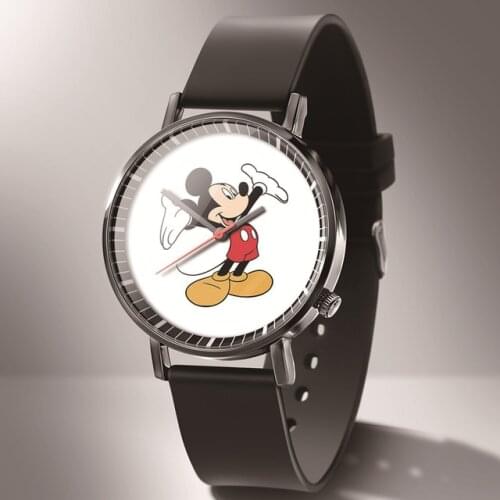 Kobiet zegarka 2020 New Fashion Mickey Brand Watch boy girl Cartoon Leather Quartz Watches boy girl favorite gift reloj hombre