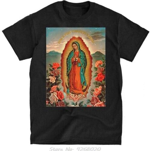 Virgin Mary - Black Shirt - Ships Fast! High Quality! Summer New Arrvial Summer Style Fashion Men Funny Tee Shirts harajuku tees