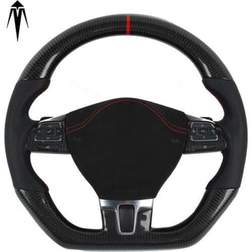 For VW CC Golf6 tiguan Custom Alcantara led carbon fiber LED steering wheel racing wheel convertible