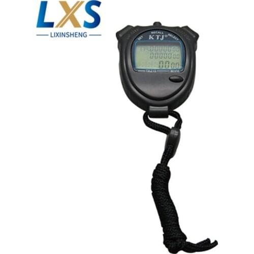 KTJ Electronic Digital Stopwatch TA210 Three Rows Of 10 Channels Seconds Counter Track Black Multi-Functional Sports Stopwatch