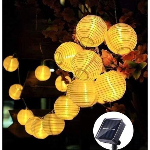 Solar Fairy Lights, Yohencin 30 LED Solar Lantern 6.3m 8 Mode Waterproof Outdoor Garden String Lights for Christmas