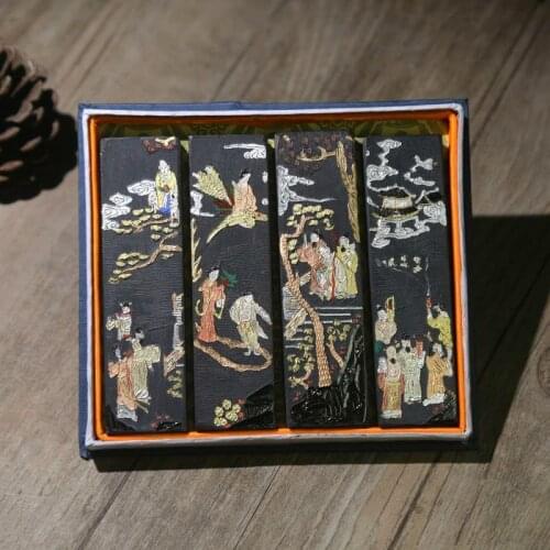 Exquisite Traditional Chinese Painting Ink Stick Pine Soot Hui Ink Practical Calligraphy Writing Learning Ink Stick Grind Inker