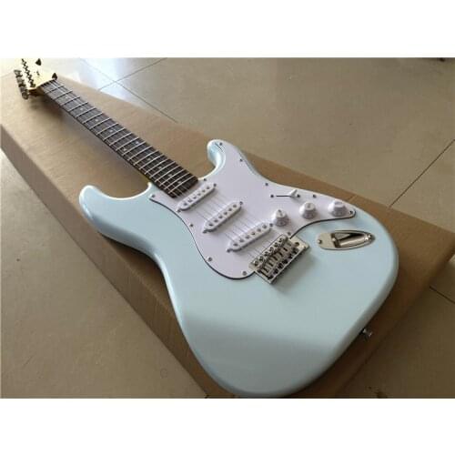 Inheriting the classic sky light blue electric guitar rosewood fingerboard free shipping