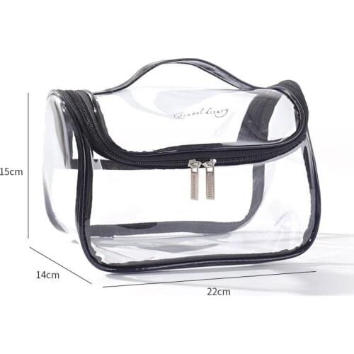 Fashion Transparent Laser Travel Makeup Bag Women Handbag Zipper Wash Organizer Storage Beauty Make Up Waterproof Cosmetic Case