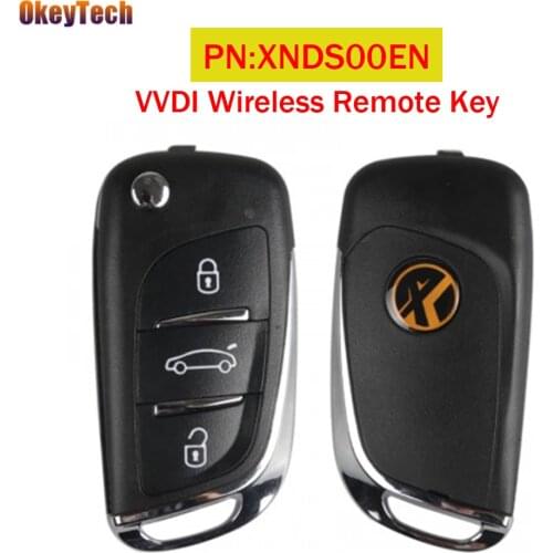OkeyTech 3 Buttons Xhorse PN:XNDS00EN VVDI Universal Wireless Remote Car Key DS Type Work With VVDI Key Tool/VVDI2 English Ver