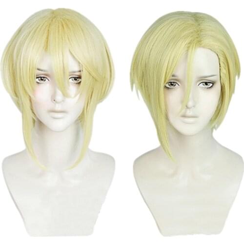 Anime MORIARTY THE PATRIOT William James Moriart & Louis James Moriarty Cosplay Wigs Blonde Short Heat Resistant Hair+Wig Cap