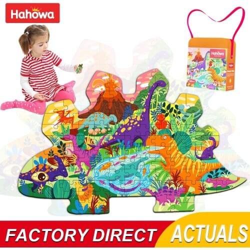 Irregular Dinosaur Valley Puzzles Animal Shaped Jigsaw Puzzle Games Early Learning Educational Cognitive Fun Toys Gifts For Kids