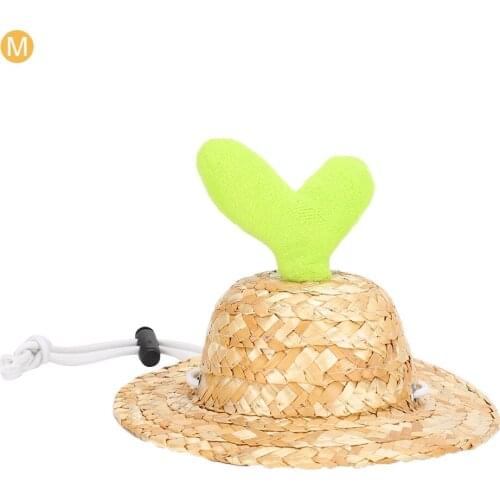 Pet Straw Hat Summer Small/Medium-Sized Pet Straw Hat Strawhat Decoration Supply For Teddy Dogs Straw Hats Dropshipping
