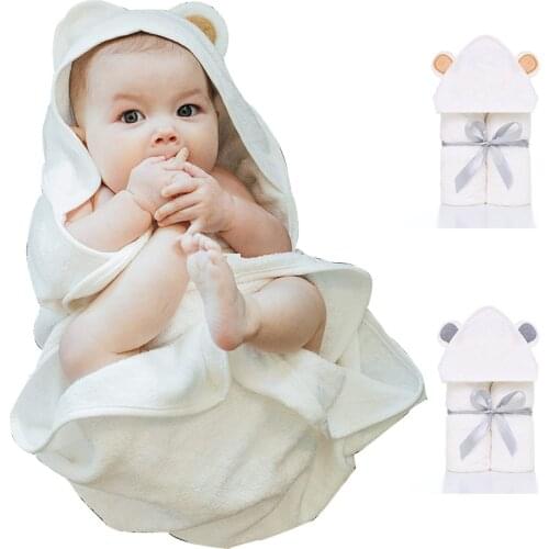 Premium Baby Hooded Towels and Washcloth Set - Organic Bamboo Hooded Baby Towel Extra Soft and Thick Baby Newborn Bath Towel