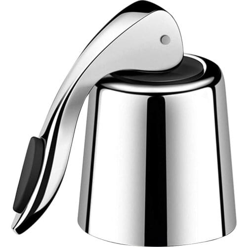 Wine Bottle Stopper Stainless Steel Reusable Leakproof Silicone Beverage Bottle Sealer Wine Fresh Saver Kitchen Bar Tools 2021