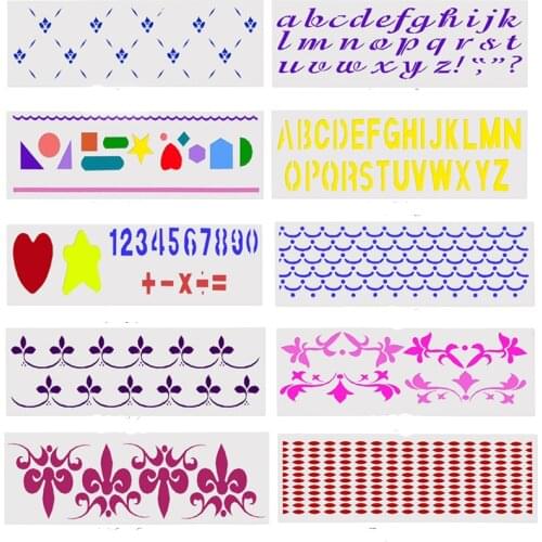 Lace letter Layering Stencils for Diy scrapbook/photo album Decorative Embossing coloring,painting stencil,home decor
