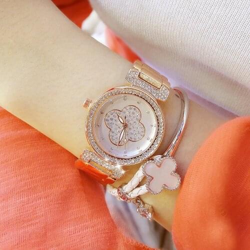 BS New Full Diamond Womens Watch Crystal Ladies Bracelet Wrist Watches Clock relojes Quartz ladies watches for women118335