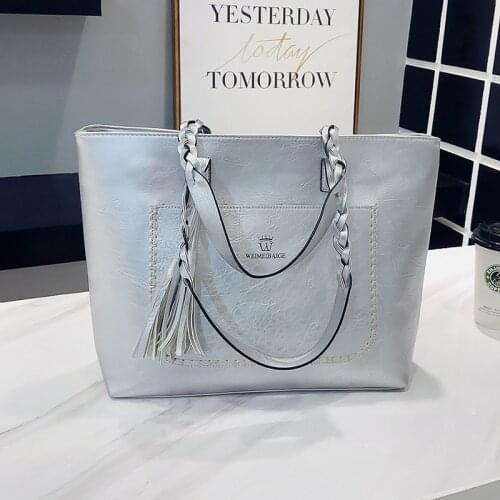 Womens PU Leather Vintage Bags Female Tassel Tote Shoulder Bags For Women Big Capacity Purses and Handbag Bolsas Femininas