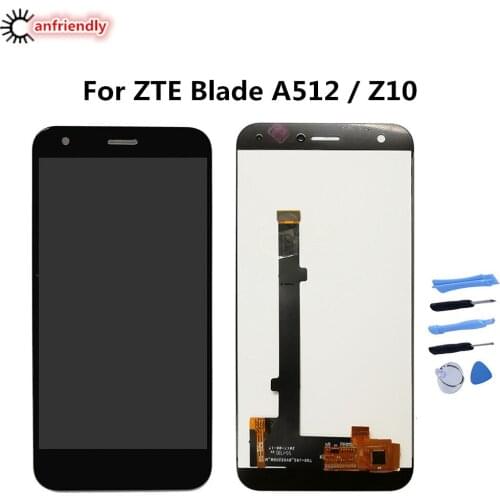 For ZTE Blade A512 Z10 5.2" LCD Display+Touch Screen Replacment Digitizer Assembly Phone Panel Glass Repair Parts For ZTE A512