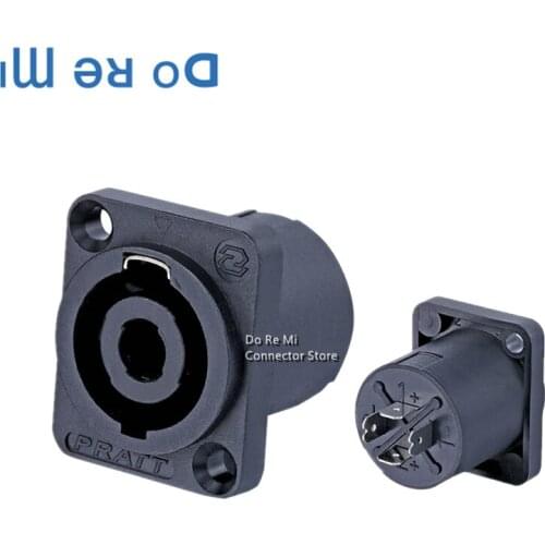 10pcs/lot type-d professional audio base 4Pin Connector 8Pin speakers plug Female Jack speakon socket