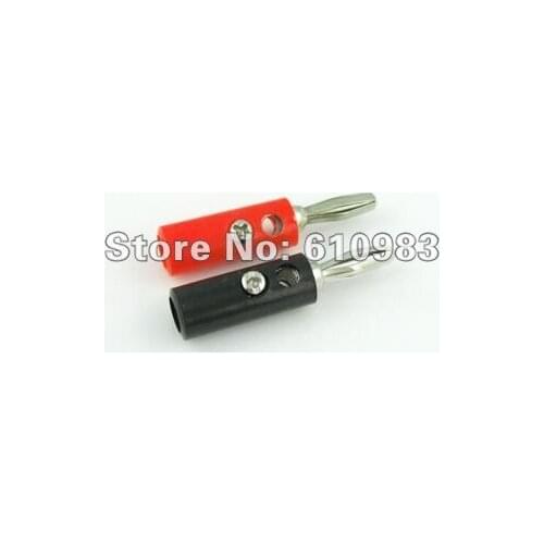 10 pieces/lot) Banana Plug Red and Black 38mm Long with Srew