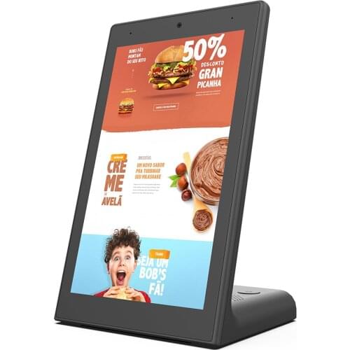 8 inch Desktop portrait Android tablet pc (5MP camera, Mic, RS232, USB2.0, Earphone, type-C, TF card, RJ45, wifi, BT, Power