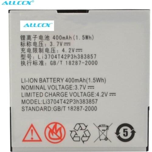 ALLCCX battery mobile battery Li3706T42P3H383857 for ZTE C336 A34 A39 C300 C321 C321+ C332 C339 C350 D180 D190 V66