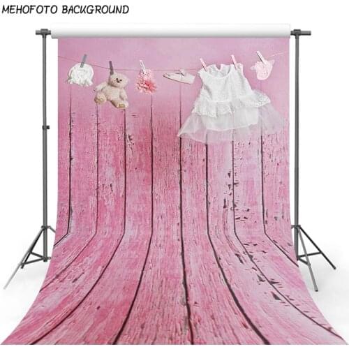 Solid Pink Wood Board Photography Backdrops 5x7ft Girls Baby Showers Photo Studio Backgrounds Cloth Custom Newborn Photo Picture