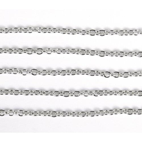 2-5m Stainless Steel Weld Cross O Chain DIY Necklace Bracelet Findings Accessories ​Link Chains For Jewelry Making Supplies