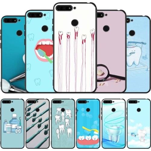Teeth Dentist black Silicone Phone Case For honor 30 20 Pro 8 8X 9 10 20 Lite Mate 10 20 30 Lite Pro cover