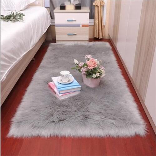 Home Living Room Decorative Carpet 2020 Modern Solid Color Plush Bedroom Large Rugs Mat for Children