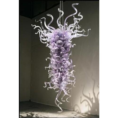 LR821-Romantic Style Italian Design 100% Hand Blown Flower Glass Chandelier Light