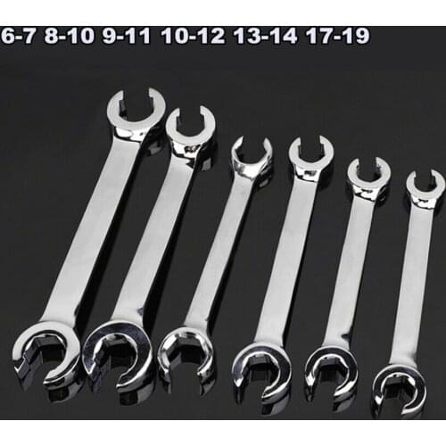 Nut Wrench Spanner Tool Set Brake Wrench For Car Repair pipe Allen Hexagon Wrenches Double Head Opening CrowS-Foot Hand Tools