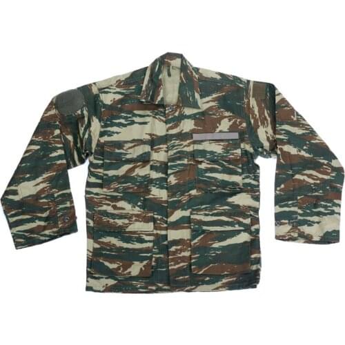 Shirt Greek military army cotton rip stop tiger front soldier war