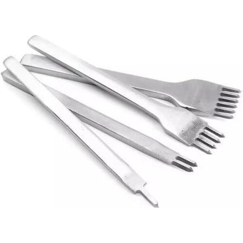 3/4/5/6mm Spacing Punch Tool For Leather Hole Punches Tool Lacing Stitching Sewing DIY Leather Craft Tools 1/2/4/6 Prong