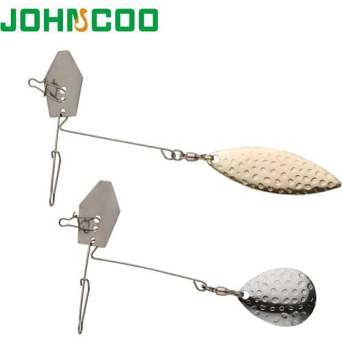 JOHNCOO 5pcs Spinner Blades Smooth Spoons Rigs Spinner Blades Hard Lures Worm Spinner Baits Spoons Rigs Making Lures Accessories