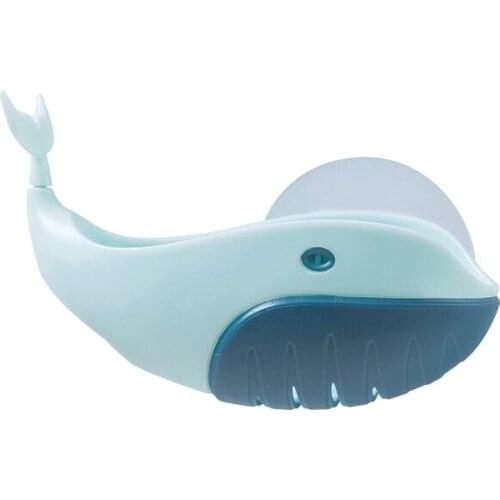 Quality Fish Shape Soap Box Sink Sponge Drain Holder Creative Suction Cup Soap Storage Drying Rack Supplies Bathroom gadgets