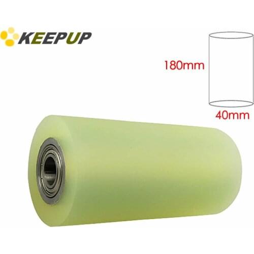 Furniture wheel.Diameter 40mm, length 180mm,PU polyurethane roller with bearing,Soft surface,Pipeline transmission Rubber wheel