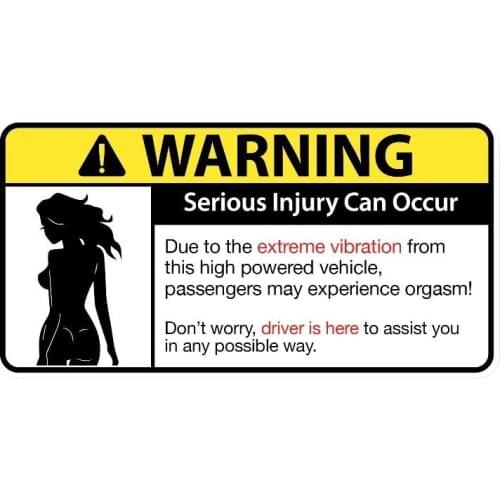 LLY-1167 DON'T WORRY Sexy Girl Warning Serious Injury Can Occur Car Sticker PVC Auto Accessories Personality Decorative Decal