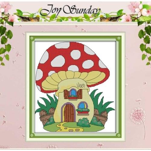Mushroom House Counted Cross Stitch 11CT 14CT Cross Stitch Set Wholesale DIY Cross-stitch Kit Embroidery Needlework