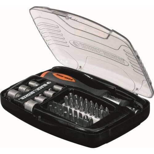 Black Decker A7062 40 Piece Ratchet Screwdriver and Screwing End Set