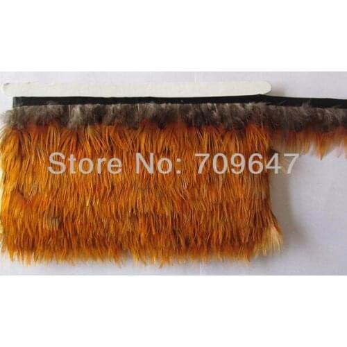 Wholesale!20Yards/Lot Height5-6cm Golden Pheasant Gold Trim,Golden Feather Fringe ,Plume Decoration,Veren
