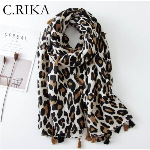 2021 Autumn Winter Leopard Print Women Scarf Outdoor Travel Scarves Fashion Warm Long Wraps Shawl Korean Lady Girls Silk Scarf