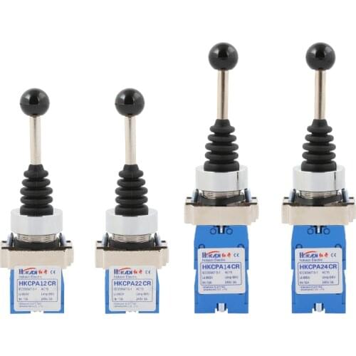 22mm Joystick Switch Momentary 4Position 4NO self Latching Spring Return Rocker Switch HKCPA22CR HKCPA12CR HKCPA24CR HKCPA14CR
